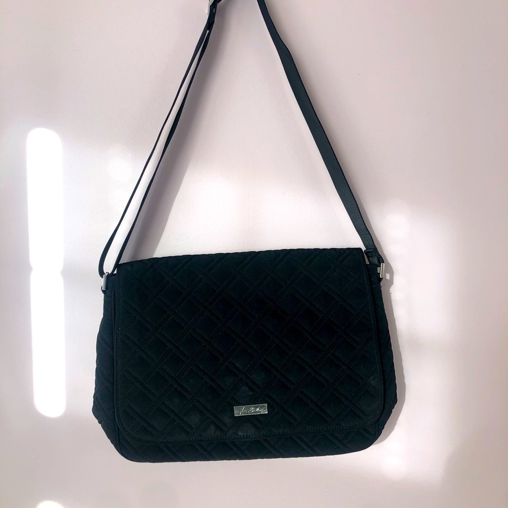 Vera Bradley Black Quilted Computer Bag